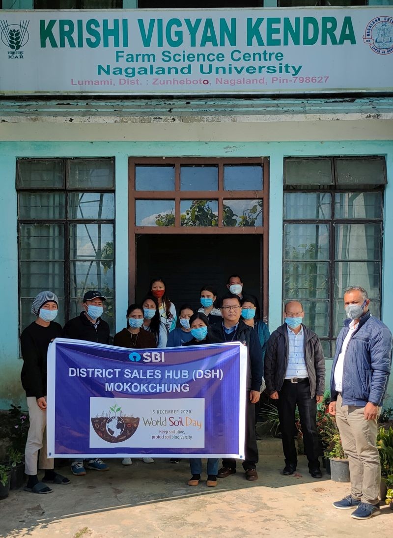 KVK Zunheboto and SBI Mokokchung staff during the World Soil Day Celebration on December 5. (Photo Courtesy: KVK Zunheboto)